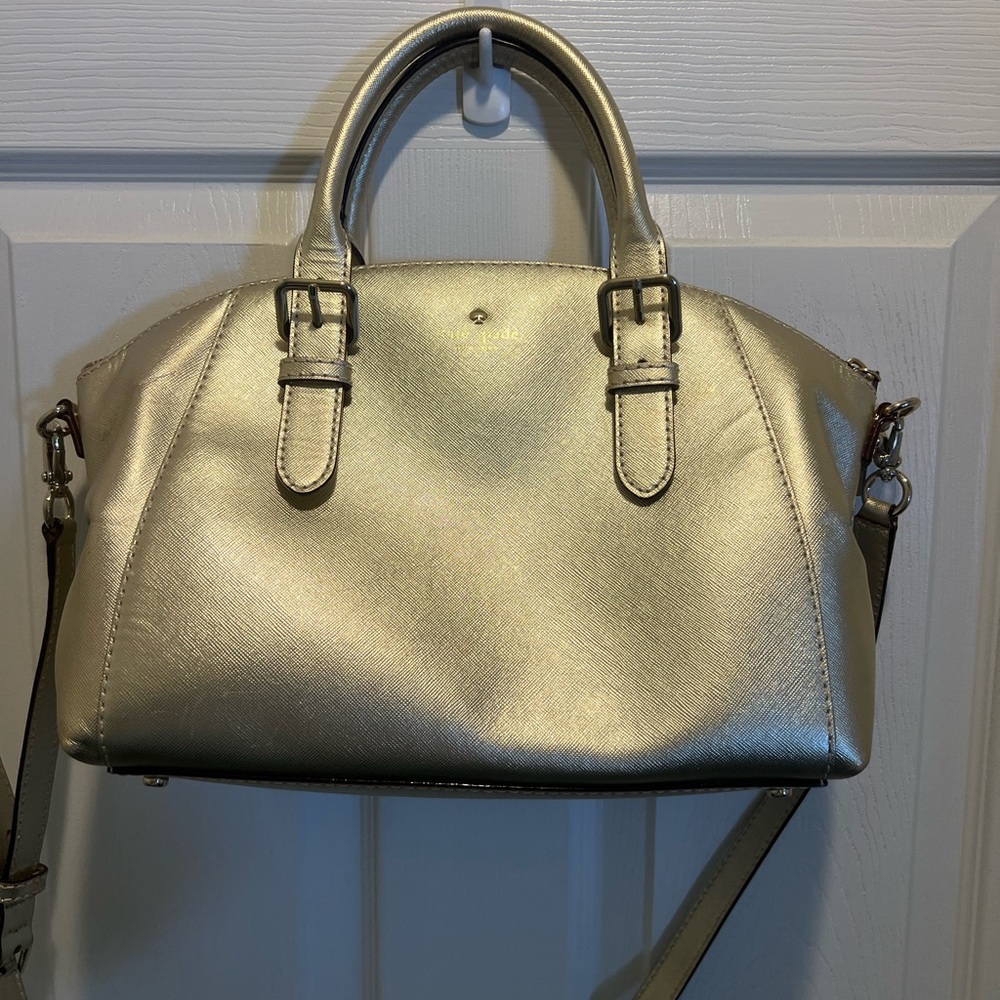 Kate Spade Maise Medium Dome Gold Handbag